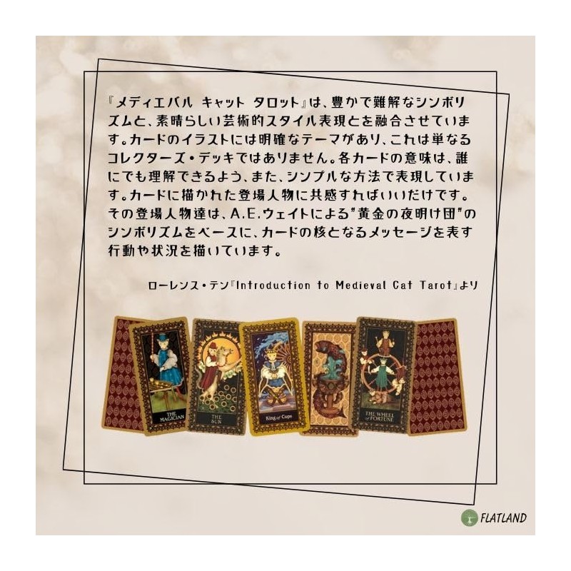 Medieval Cat Tarot Tarot Tarot Divination with Japanese Manual (English