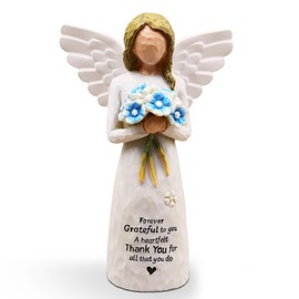 BORLESTA Thank You Gifts for Women, Coworkers, Friends - Teacher Appreciation Gifts, Volunteer Appreciation Gifts for Coworkers, Women - Thank You Gift Hand-Painted Figure (Blue)