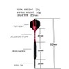 Steel Tip Darts,6 Pack 20 Grams Dart Sets with Aluminum
