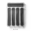 BINO 5-Slot Silverware Organizer for Drawer | Plastic Utensil Organizer