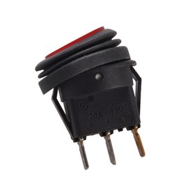 Lightronic 12V DC 20 Amp On/Off Rocker Switch IP65 Waterproof Auto Boat 3P SPST Rocker Toggle Switch (5pcs, Red)