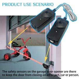 2024 𝙐𝙥𝙜𝙧𝙖𝙙𝙚𝙙 41A5034 Safety Sensor Kit Compatible with Liftmaster Chamberlain Sears Craftsman Garage Door Opener Made After 1997. Safety Sensors Beam Eyes, Replace G801CB-P,10 Years Warranty