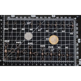 Piscorush Triple Sarkan Set of 30, 3-way Sarkan, 3-way Sarkan, Stainless Steel, Value Included, Included, Connector, Fishing Tackle Tool Accessories, Fishing Tackle Tools, Fishing Supplies, (12#_Strength 14KG, 30 Pieces with Case)