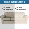 H.VERSAILTEX Stretch Velvet Loveseat Covers for 2 Cushion Couch Covers