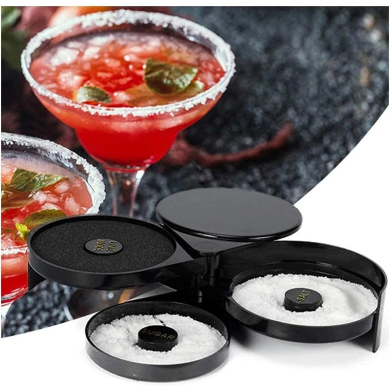 TonJin 1 Pack 3 Tier Bar Glass Rimmer for Margarita