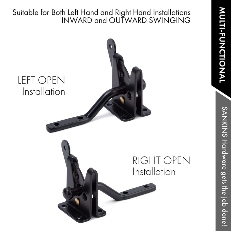 SANKINS 2 Pcs Self Locking Gate Latch Automatic Gravity Lever