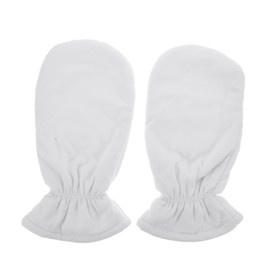 FOMIYES 1 Pair Care Wax Cuticle Heated Spa Hand Mittens Gloves with Fresh Rich Aromas Overnight Gloves for Dry Hands Cream Gloves with Exposed Fingers Bbq Gloves Polyester White