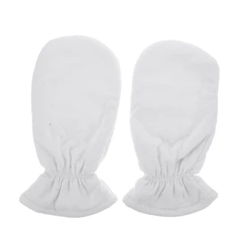 FOMIYES 1 Pair Care Wax Cuticle Heated Spa Hand Mittens Gloves with Fresh Rich Aromas Overnight Gloves for Dry Hands Cream Gloves with Exposed Fingers Bbq Gloves Polyester White