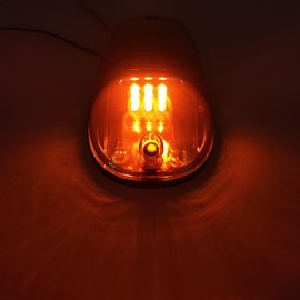 Ygmylandbb LED Roof Light Roof Marker, Cab Roof Marker Lamp 9-LED Universal for Trucks Trailers SUVs Amber, Set of 5