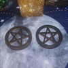 Wooden Pentacle Altar Tile