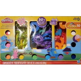 Play-Doh Stamp 'n Shape Toolkit: 21 Stamps, 5 Cookie Cutters & 10 Colors