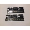 383 Stroker Emblems Black Chrome Pair 4 inches X 1