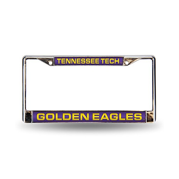 NCAA Tennessee Tech Golden Eagles Laser Cut Inlaid Standard Chrome License Plate Frame