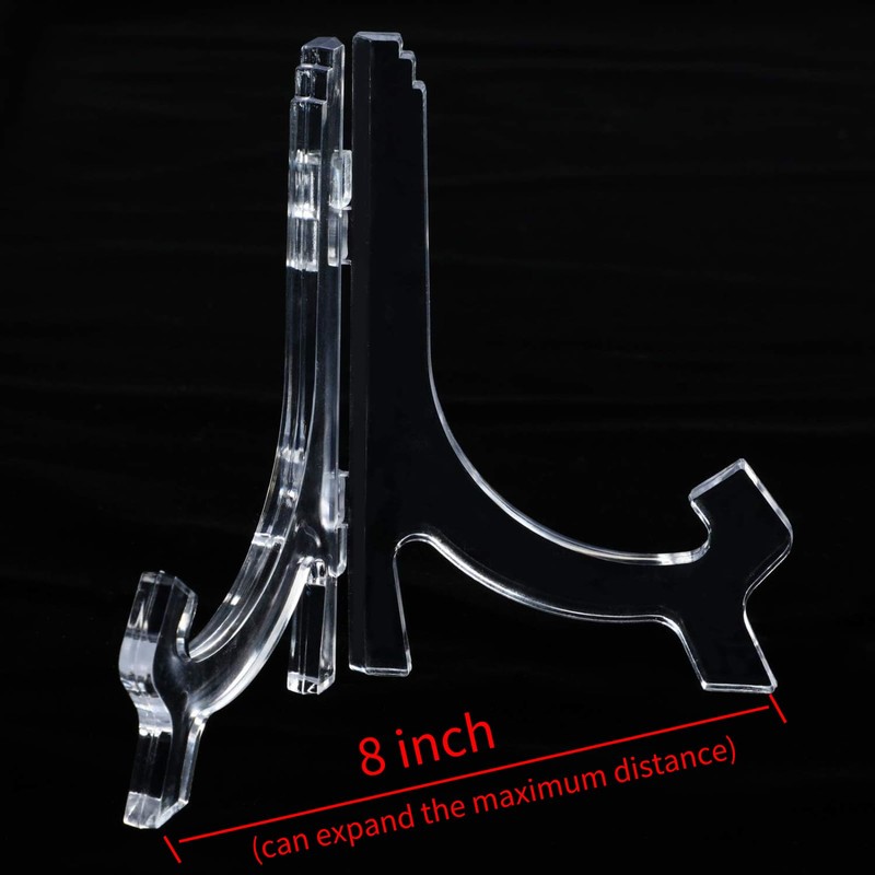 HESTYA 6 Pack 7 Inch Acrylic Easel Stand, Display Stand,