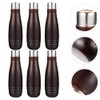 DOITOOL Wooden File Handles 6pcs Wood Handle with Metal Collars,