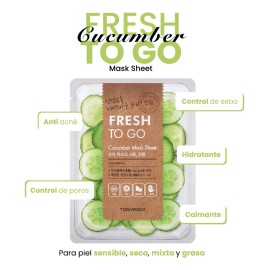 Mascarilla Facial Pepino Hidratación Y Frescura Tonymoly