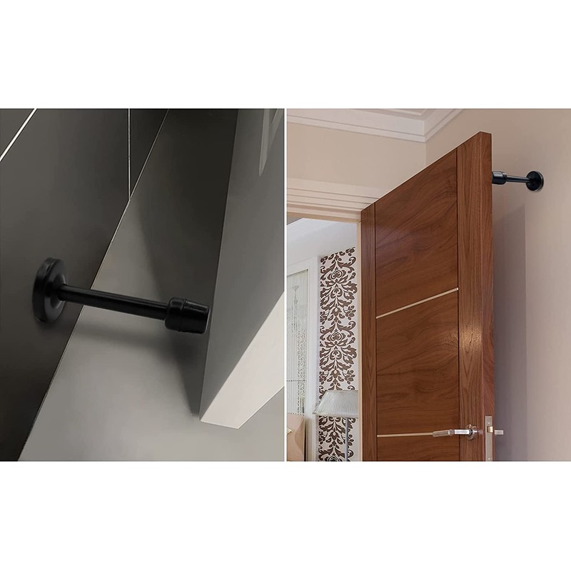 Door Stopper, 6 Inch Door Stop Extra Long, Brushed Stainless,