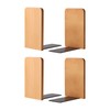Muso Wood Wood Bookends, 8*13cm (Pack of 2 Pairs) (Beech)