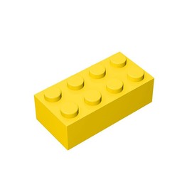 TTEHGB TOY Classic Bulk Brick Block 2x4, 100 Piece Building Brick (Yellow)