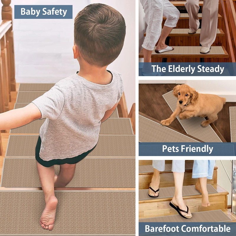 Peel and Sticker Stair Treads Non Slip for Wooden Steps