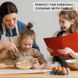 XXINMOH Leather Recipe Book With Index Pages & Templates, The Perfect Recipe Note Book To Write In Your Own Recipes - Simplified Blank Cookbook to Organize Your Recipes (Waterproof Cover)