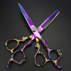 6.0 Professional Hairdressing Scissors Set Barber Scissors High Quality Salon Thinning Scissors
