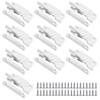 10-Pack Universal Window Sash Locks, White Iron Cam Action Latches