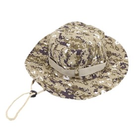 Awlsyj Mens Womens Sun Bucket Hat Wide Brim Fishing Hat Safari Hat Foldable Boonie Cap Outdoor UV Protection Beach Travel Fishing Hiking Hat (Digital Camouflage Khaki)