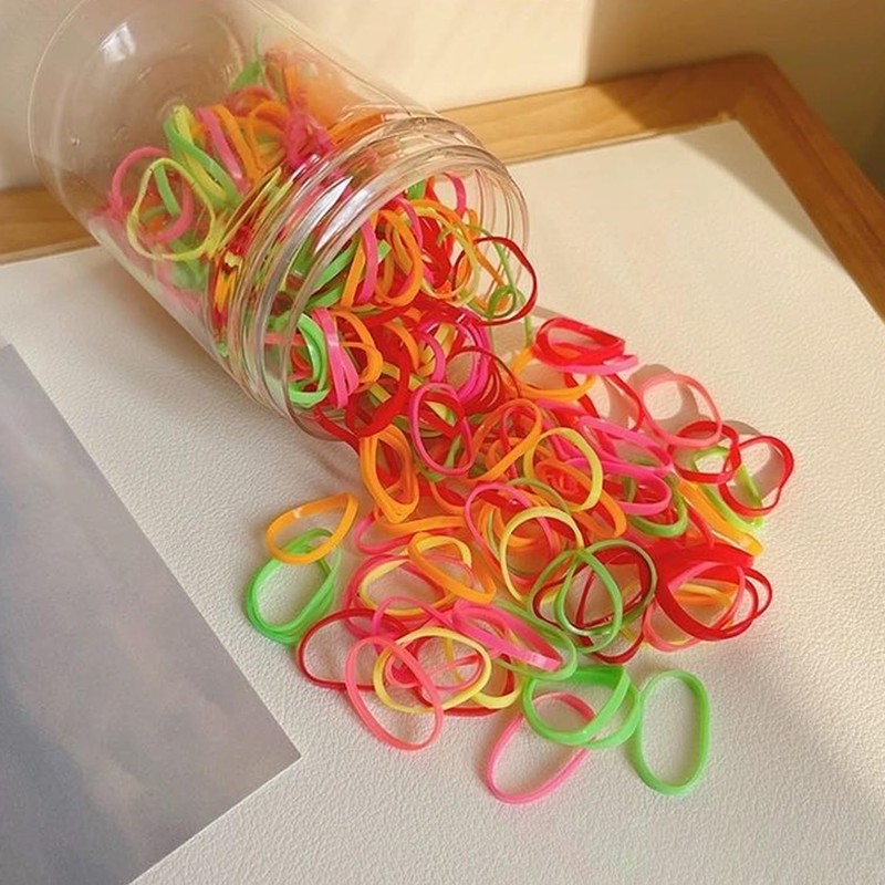 Clear Elastic Hair Rubber Bands,1000PCS Mini Small Clear Ponytail Elastics