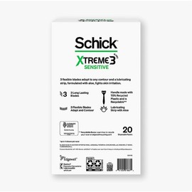 Schick Xtreme 3 Sensitive Disposable Razors with Aloe for Men, 20 ct.