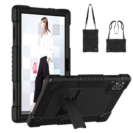 Hoibon for KADYBE D115, MEIZE D115 10.1 inch Shockproof Kids Case with Shoulder Strap (Black)