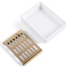 Ceramic Soap Dish (11.8 x 8.8 x 3cm) Stainless Steel
