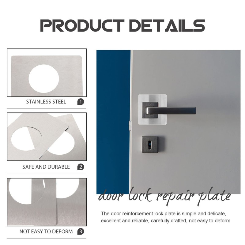 Uonlytech Cerrojos 2 Piezas Placa De Refuerzo De Puerta De