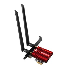 Wi-Fi 6E PCIe Wireless LAN Card (2.4GHz/5GHz/6GHz) Bluetooth 5.2 Built-in Intel AX210 Gaming wifi Ultra Low Latency with Bracket Support Windows10 64 Bit Windows11 High Speed