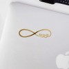 Decal Stickers of Infinity Hearts (Metallic Gold) (Set of 2)
