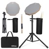 12" Adjustable Drum Practice Pad Set with Stand and Storage