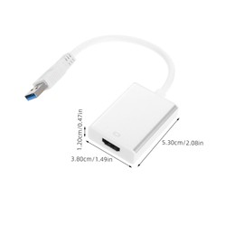 Operitacx USB zu Adapterkabel Video für Pc Laptop HDTV Unterstützt Kompatibel mit Xp Vista Einsetzbar