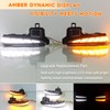 ZDEERAOTO LED Rear Side Mirror Light DRL Amber Sequential Turn
