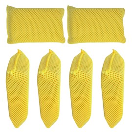 Iconikal 6-Pack, Bug Scrubber Sponge, Yellow, Large Microfiber