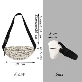 Frog and Toad Friends Waist Bags Frog Storybook Inspired Gifts Today I Will Take Life Easy Fanny Pack Frog Cottagecore Gift, Life Easy Wb, Hip pockets