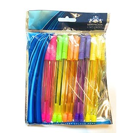 Kensington Stationery Glossy Colour Pens - Assorted Colours (Pack of 12)