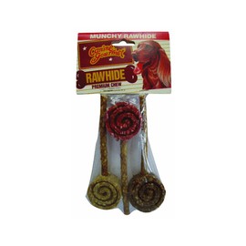 RUFFIN' IT American Leather Specialties 03176 Rawhide Lollipop Pet Treat 3/PK