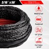 AUTODUNK 3/16" x 50ft Synthetic Winch Rope Kit 8,450LBS with