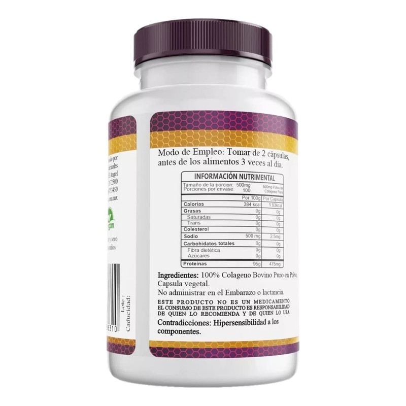 Colageno Puro Hidrolizado Premium 100 Capsulas