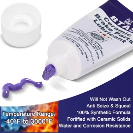 Btas Brake Anti Seize&Squeal Synthetic Ceramic Grease 1 oz 2 Pcs,Caliper Pad Pin P