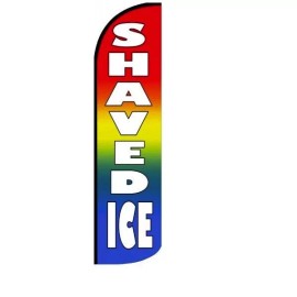 Shaved Ice Windless Standard Size Polyester Swooper Flag Sign Banner