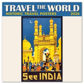 Travel the World Mini Wall Calendar 2026 7" x 7"