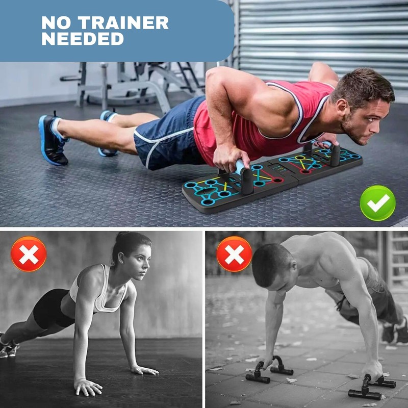 Push Up Board, 14-in-1 Foldable Push Up Bar System for