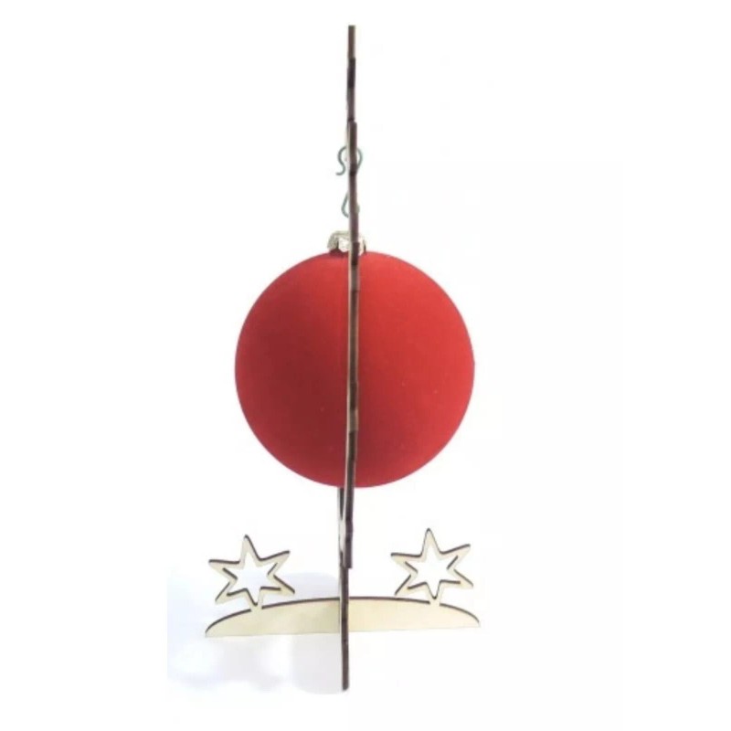 NSDK CHRISTMAS TREE WOODEN ORNAMENT DISPLAY STAND HOLDER 12.5 IN