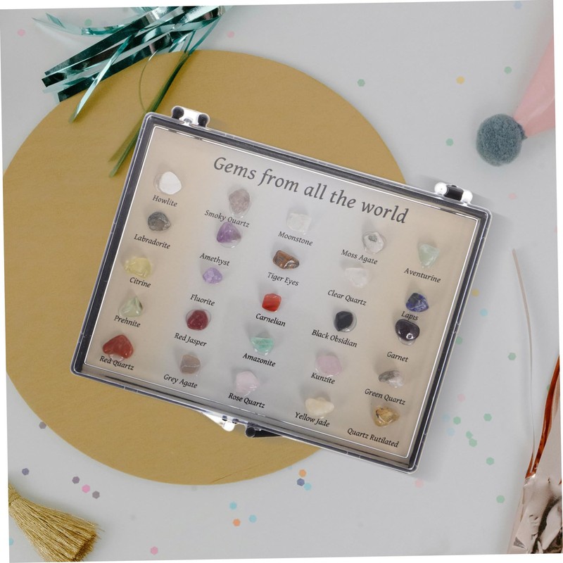 CIYODO Interactive Learning Set 25 Specimen Mini Display Boxes Crystal